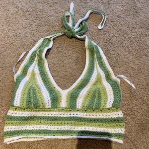 Hollister size S crochet halter top